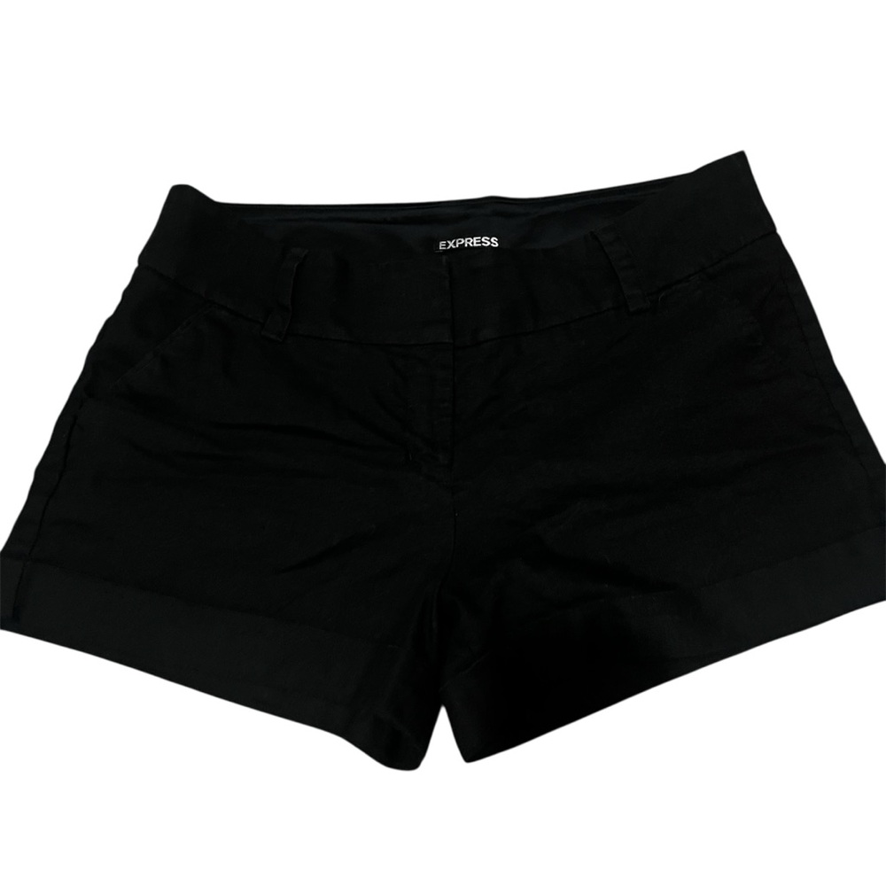 Express Black Cuffed Dress Shorts SZ 10